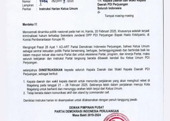 Surat Edaran Ketua Umum PDIP