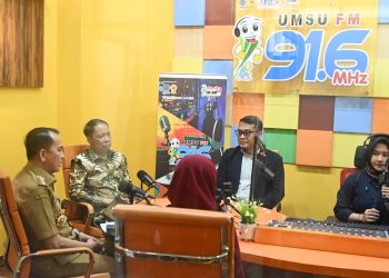 metrodeli/istimewa KUNJUNGAN : Pj Gubsu Agus Fatoni melakukan kunjungan ke Kampus Universitas Muhammadiyah Sumatera Utara (UMSU) di Jalan Kapten Muchtar Basri Nomor 3 Medan, Selasa 18 Februari 2025.