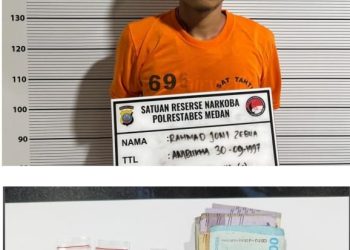 Tersangka RJZ (27) warga Nias Induk