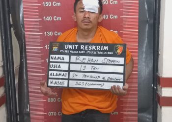 metrodeli/istimewa PENCURI : Personel Opsnal Polsek Medan Baru mengamankan pelaku pencurian sepeda motor (Curanmor) di parkiran Universitas Darma Agung (UDA) Jalan DR. TD Pardede, Kelurahan Petisah Hulu, Kecamatan Medan Baru, Jumat 23 Mei 2025 sekitar pukul 05.20 WIB.