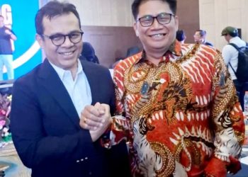 metrodeli/istimewa Ketua JMSI Sumut Rianto SH MH bersama Wakil Mentri Kominfodigi RI Nezar Patria