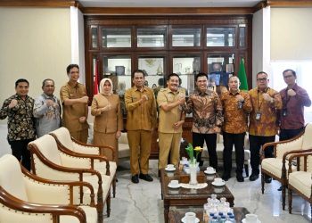 metrodeli/istimewa  AUDIENSI: Sedaprovsu Togap Simangunsong menerima audiensi PT PLN (Persero) Unit Induk Distribusi Wilayah Sumut yakni GM Ahmad Syauki, Manajer Komunikasi dan TJSL Surya Putra Sitepu dan lainnya di ruang kerja Sekdaprov Sumut, Kantor Gubernur Sumut Jalan Diponegoro Nomor 30 Medan, Senin 25 Agustus 2025.