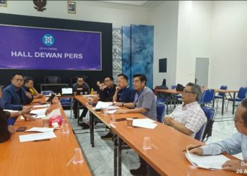 metrodeli/istimewa VERIFIKASI DUKUNGAN : Panitia Kongres Persatuan PWI Pusat melaksanakan verifikasi syarat dukungan calon ketua di Sekretariat Panitia Kongres Persatuan PWI, di Hall Gedung Dewan Pers, Kebon Sirih, Jakarta, Selasa 26 Agustus 2025.