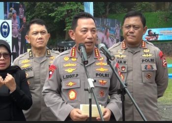 metrodeli/istimewa Kapolri Jenderal Listyo Sigit Prabowo di Lapangan Tembak Mako Brimob, Kota Depok, Kamis 17 Juli 2025.(KOMPAS.com/DINDA AULIA RAMADHANTY)