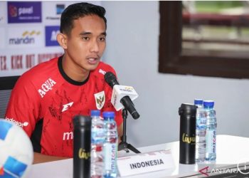 metrodeli/istimewa JUMPA PERS : Pemain timnas Indonesia Rizky Ridho berbicara pada jumpa pers menjelang laga FIFA Match Day melawan Taiwan di Stadion Gelora Bung Tomo, Surabaya, Kamis 4 September 2025. Laga ini dimainkan di tempat yang sama pada besok Jumat 5 September 2025 pukul 20.30 WIB. (ANTARA FOTO/Rizal Hanafi)