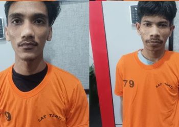 metrodeli/istimewa Dua pria ditangkap dalam operasi di kawasan Jalan Sei Bingai, Kelurahan Sei Sikambing D, Kecamatan Medan Petisah.