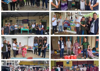 metrodeli/istimewa SALURKAN : PT Pegadaian Kanwil I Medan melalui Program Pegadaian Peduli menyalurkan bantuan sembako kepada warga terdampak banjir di Kota Medan, Sabtu 29 November 2025.