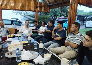 metrodeli/istimewa SILATURAHMI:Pengamat Konstruksi Sumut Erick L Tobing saat kegiatan silaturahmi Gapeksindo Sumut bersama media dan tim Era Gapeksindo Muda di Kantor PT Solar Jaya Energy Indonesia, Jalan Jaya Nomor 23 Medan, Rabu 7 Januari 2026.