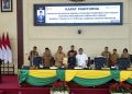metrodeli/istimewa RANPERDA: Walikota Medan Rico Tri Putra Bayu Waas, mendorong Rancangan Peraturan Daerah (Ranperda) tentang Pencabutan Perda Nomor 2 Tahun 2013 tentang Lembaga Kemasyarakatan dalam Rapat Paripurna DPRD Kota Medan yang berlangsung di Gedung DPRD kota Medan, Senin 10 Agustus 2026.