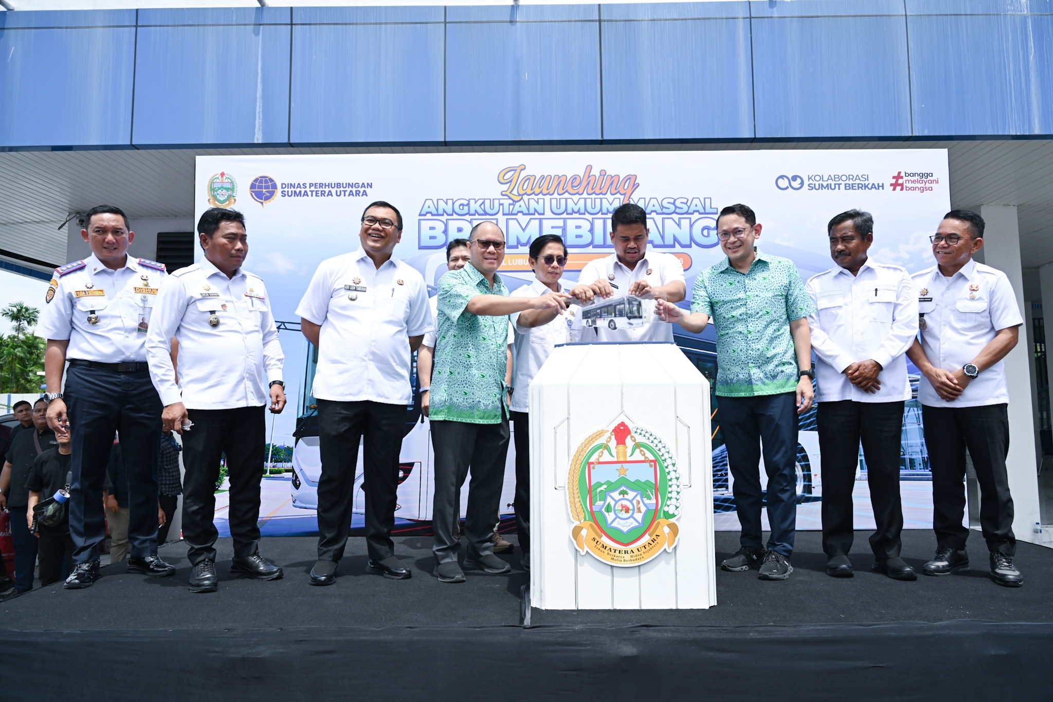 metrodeli/istimewa LAUNCHING : Gubernur Sumatera Utara (Sumut) Muhammad Bobby Afif Nasution menghadiri launching Angkutan Umum Massal Bus Rapid Transit (BRT) Medan, Binjai dan Deliserdang (Mebidang) di Terminal Lubukpakam Kabupaten Deliserdang, Rabu 19 Agustus 2026.