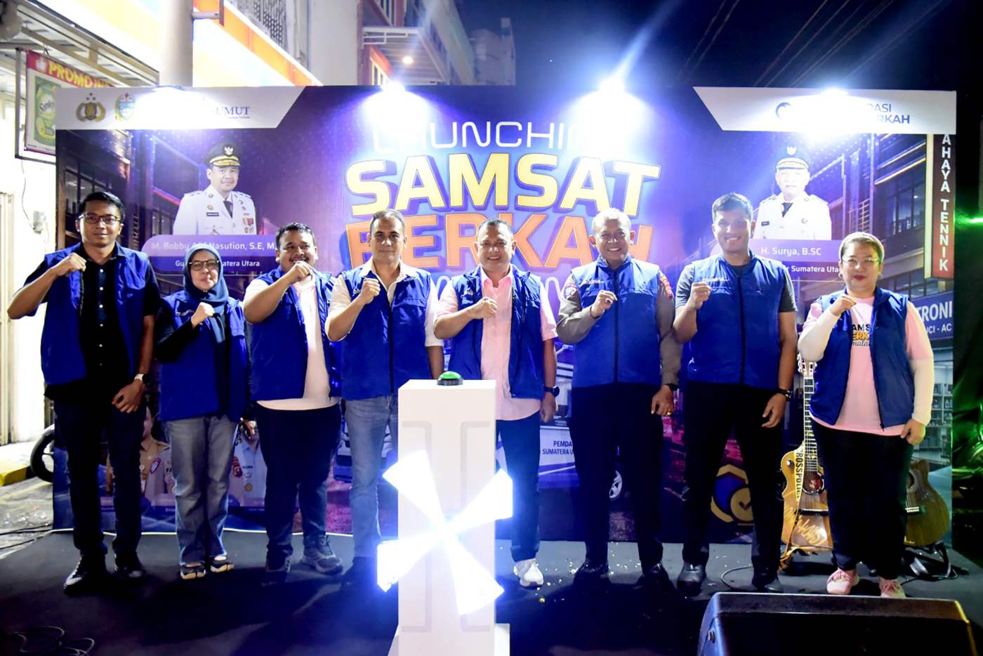 metrodeli/istimewa  LAUNCHING: Kepala Bapenda Sumut Sutan Tolang Lubis melaunching program layanan bayar pajak kendaraan malam hari setiap akhir pekan di Jalan Nibung Raya, Kecamatan Medan Petisah, Kota Medan, Sabtu 5 September 2026.