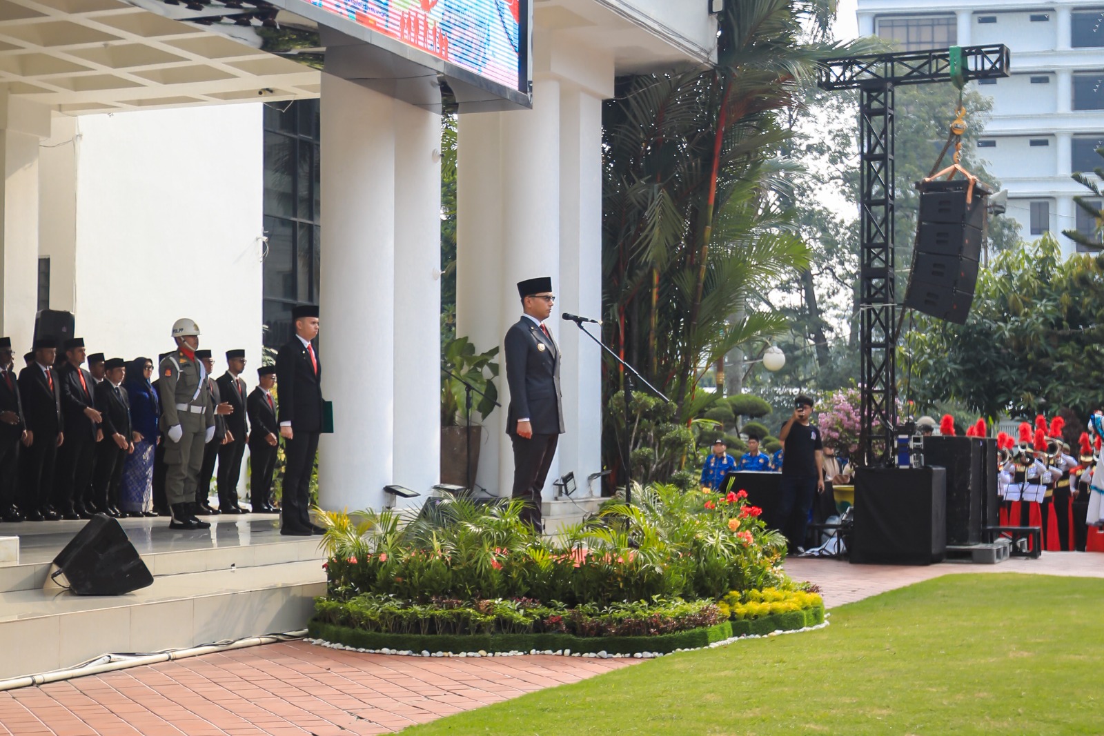 metrodeli/istimewa Walikota Medan Rico Waas saat memimpin Upacara Peringatan Hari Kesaktian Pancasila di Kantor Walikota Medan, Kamis 1 Oktober 2026.
